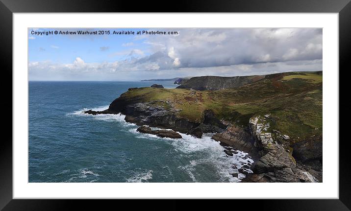 Cornish Coastline Framed Mounted Print by Andrew Warhurst