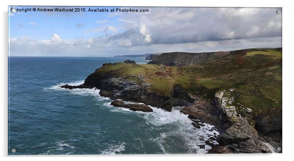 Cornish Coastline Acrylic by Andrew Warhurst