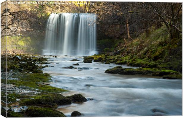 Waterfalls at Brecon Canvas Print by Graham Light