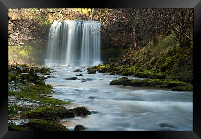 Waterfalls at Brecon Framed Print by Graham Light