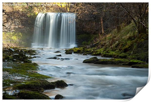 Waterfalls at Brecon Print by Graham Light