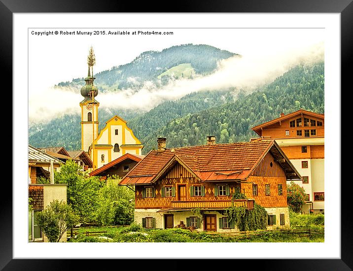  Alpine Village Austria Framed Mounted Print by Robert Murray