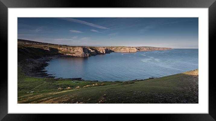  South Gower coastline Framed Mounted Print by Leighton Collins