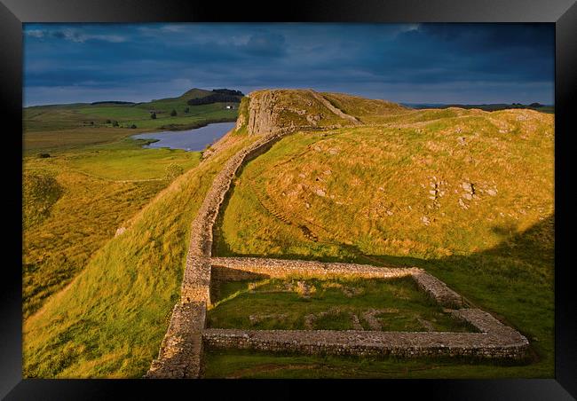Hadrian's Wall at Steel Rigg Framed Print by David Ross