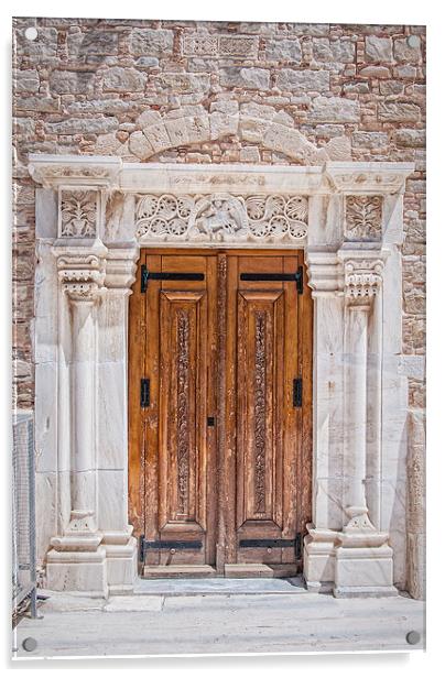 Wooden Doors With Marble Doorway Acrylic by Antony McAulay