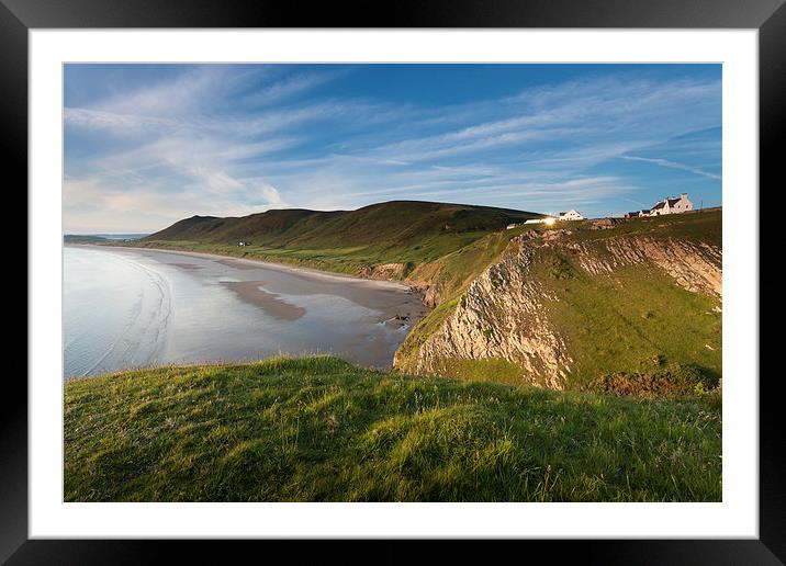  Rhossili bay  Framed Mounted Print by Leighton Collins