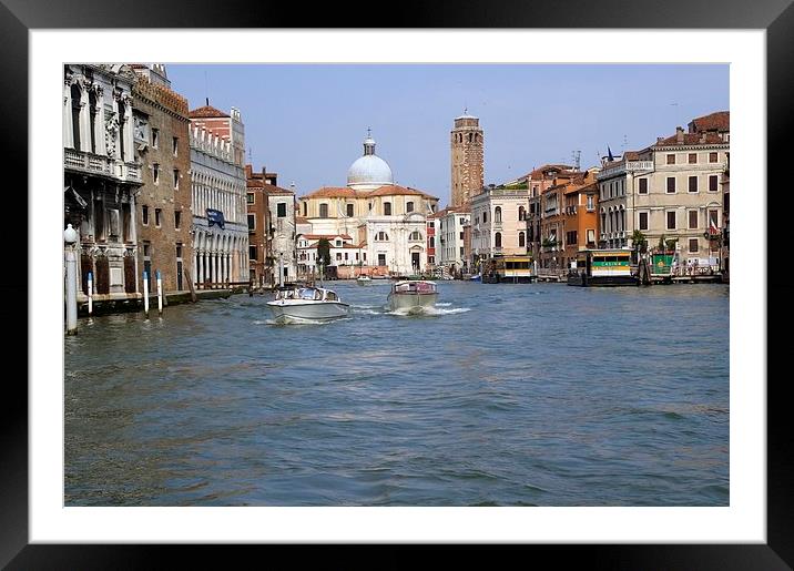  Venice near the Casino water bus station Framed Mounted Print by Steven Plowman