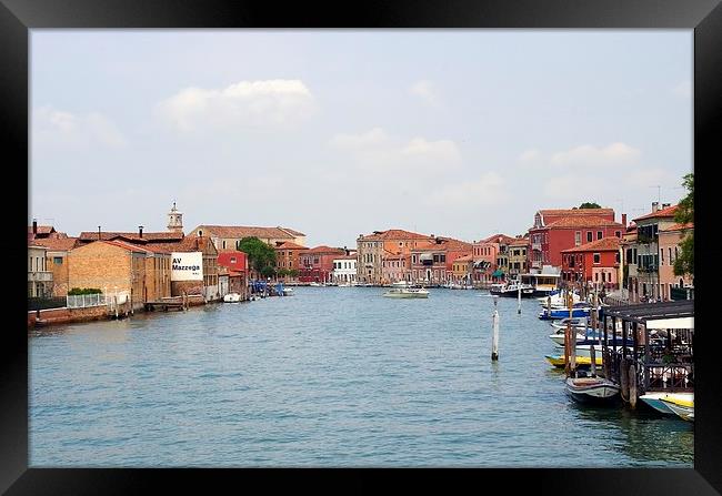  The canal at Murano Framed Print by Steven Plowman