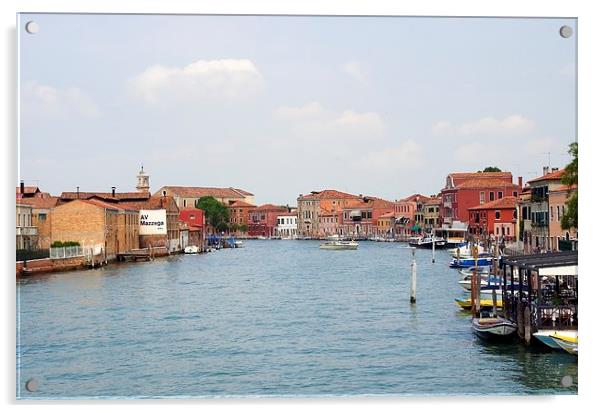  The canal at Murano Acrylic by Steven Plowman