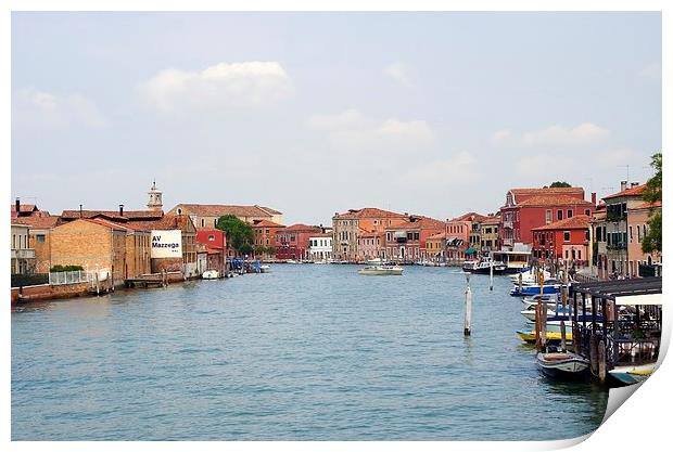  The canal at Murano Print by Steven Plowman