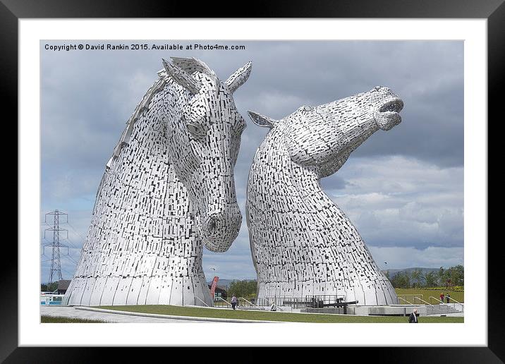 the Kelpies in Helix Park Framed Mounted Print by Photogold Prints