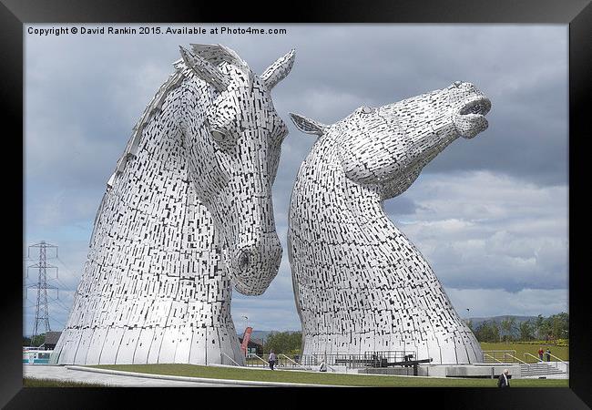 the Kelpies in Helix Park Framed Print by Photogold Prints
