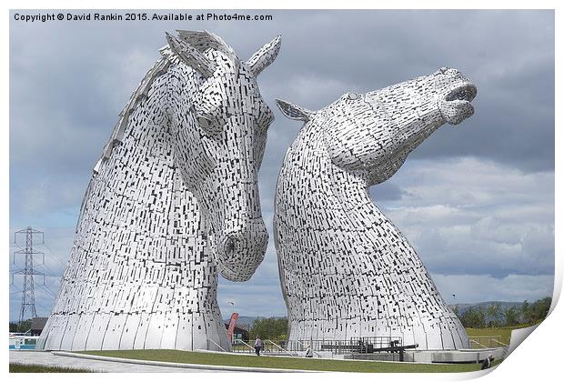 the Kelpies in Helix Park Print by Photogold Prints