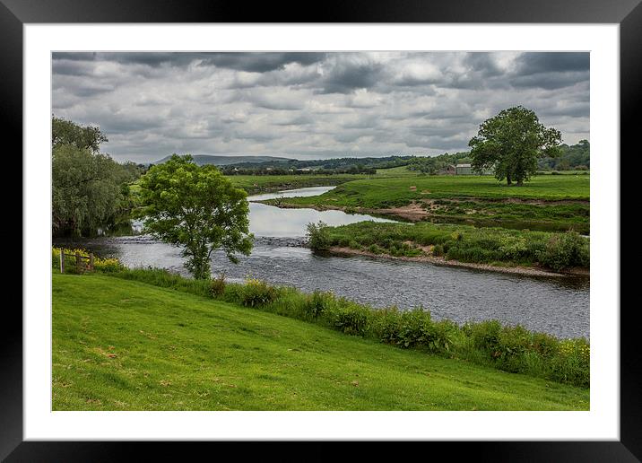  River Ribble from Ribchester Framed Mounted Print by Peter Stuart