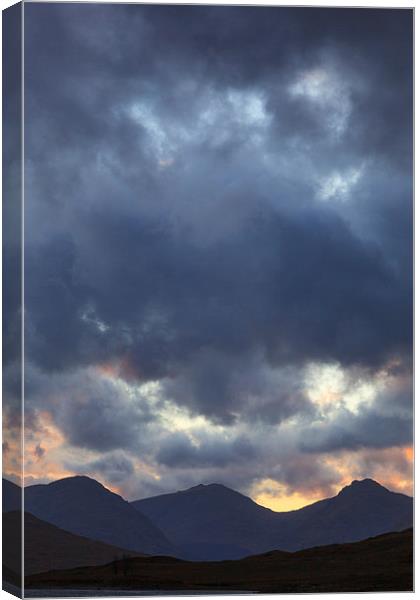 Arrochar Alps at Sunset Canvas Print by Tommy Dickson