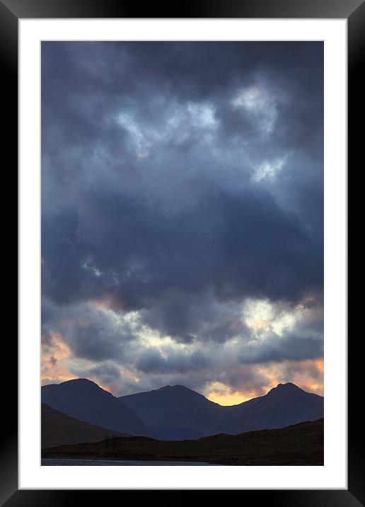Arrochar Alps at Sunset Framed Mounted Print by Tommy Dickson