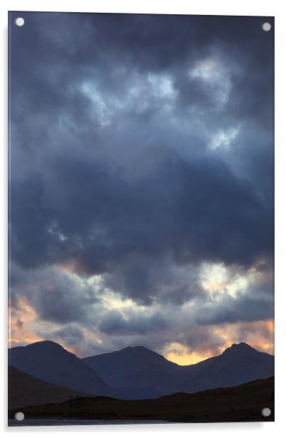 Arrochar Alps at Sunset Acrylic by Tommy Dickson