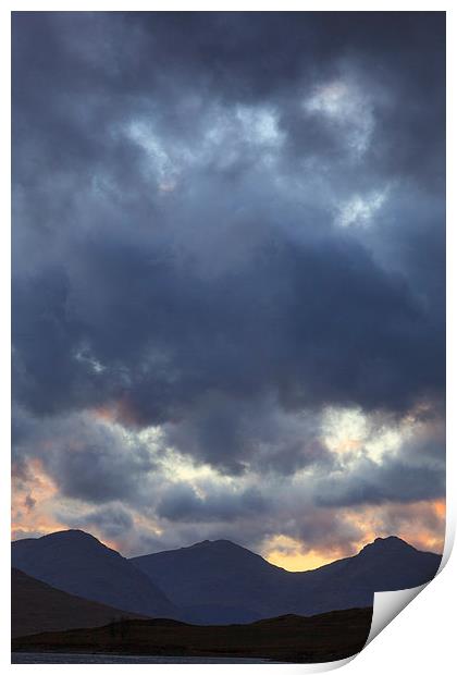 Arrochar Alps at Sunset Print by Tommy Dickson