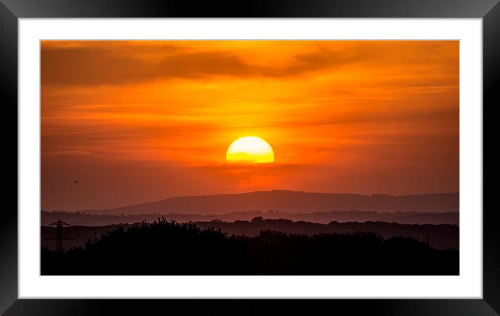  worcestershire sunset Framed Mounted Print by keith sutton