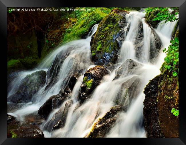  Water Falls Framed Print by Michael Wick
