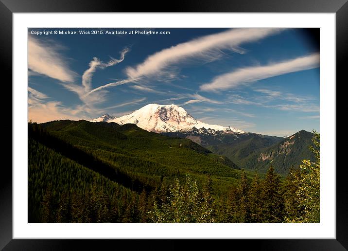 Mt Rainier  Framed Mounted Print by Michael Wick