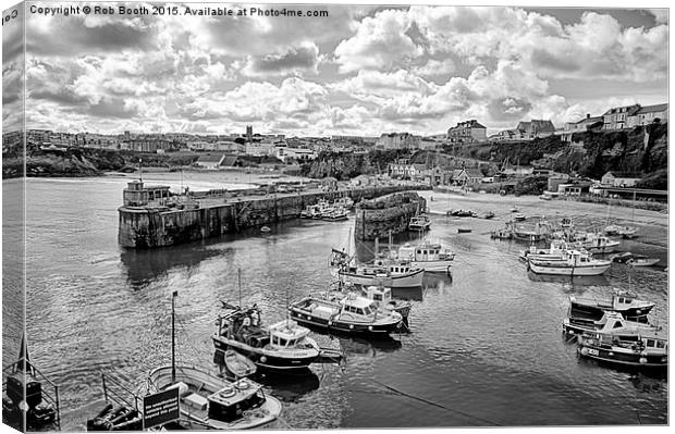  Newquay Harbour Canvas Print by Rob Booth
