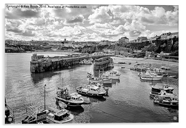  Newquay Harbour Acrylic by Rob Booth