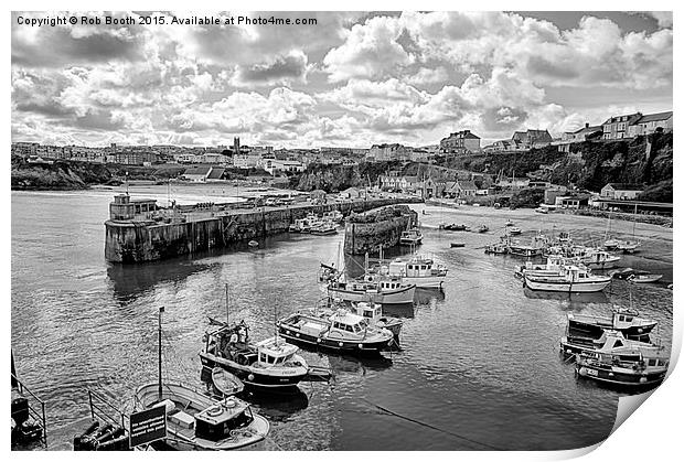  Newquay Harbour Print by Rob Booth