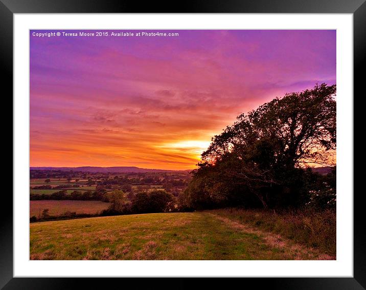  Into the pink twilight Framed Mounted Print by Teresa Moore