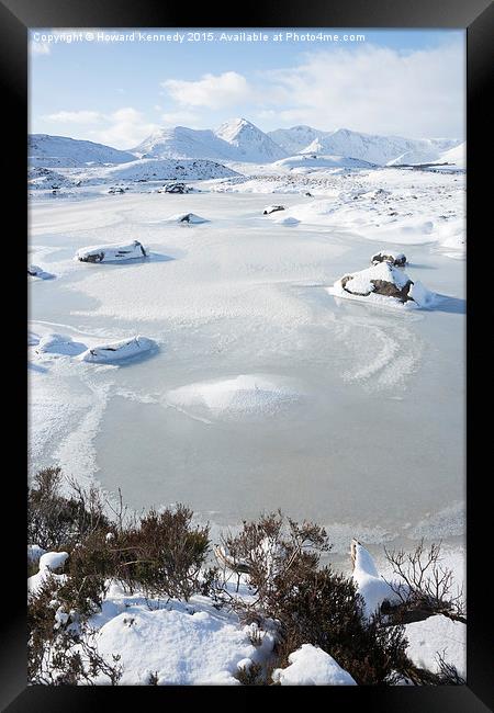 Frozen Loch Ba Framed Print by Howard Kennedy
