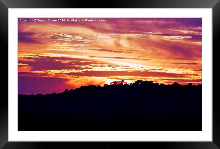  Sunset in Salwayash Framed Mounted Print by Teresa Moore