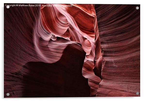 The amazing Antelope Canyon. Acrylic by Matthew Bates