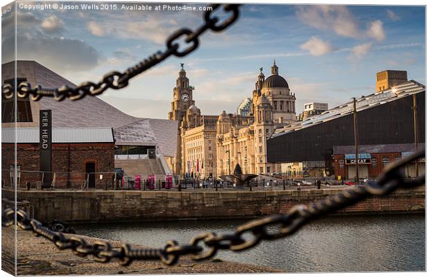  Pier Head in the golden hour Canvas Print by Jason Wells