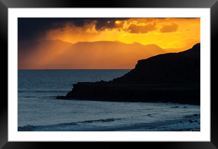 Sunrise at Staffin, Isle of  Skye Framed Mounted Print by David Ross