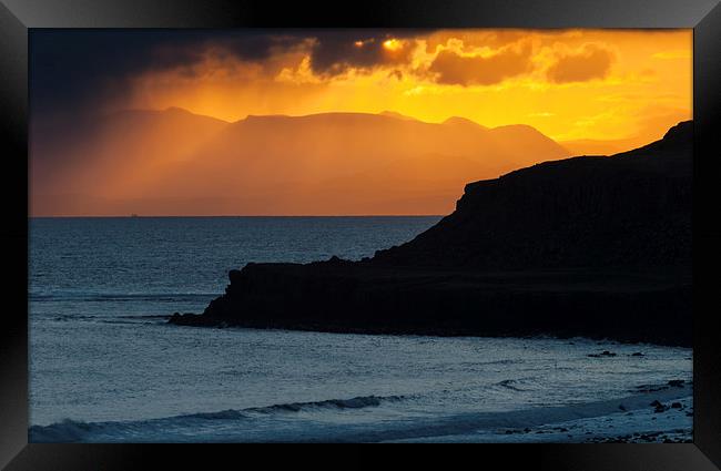 Sunrise at Staffin, Isle of  Skye Framed Print by David Ross