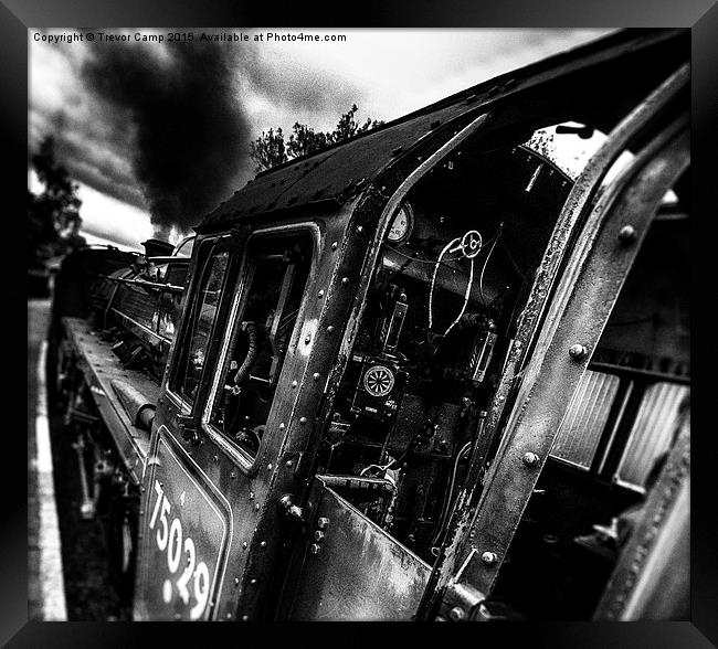  Ready to Depart - mono Framed Print by Trevor Camp