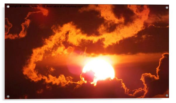  Stunning Sunset over Weston-super-Mare Acrylic by Steve jones