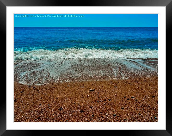 seaside walk Framed Mounted Print by Teresa Moore