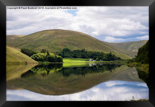 Reflections in Loch of the Lowes Scottish Borders Framed Print by Pearl Bucknall