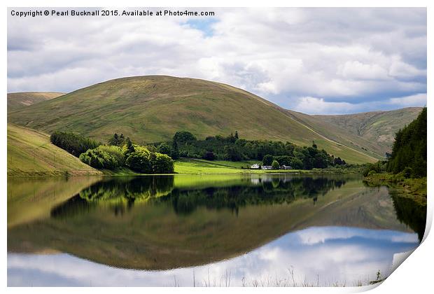 Reflections in Loch of the Lowes Scottish Borders Print by Pearl Bucknall