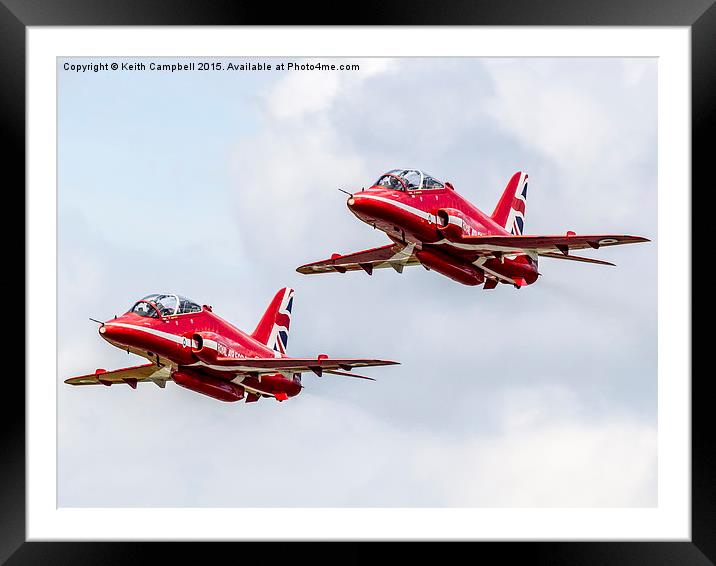  The Red Arrows - flying the flag. Framed Mounted Print by Keith Campbell