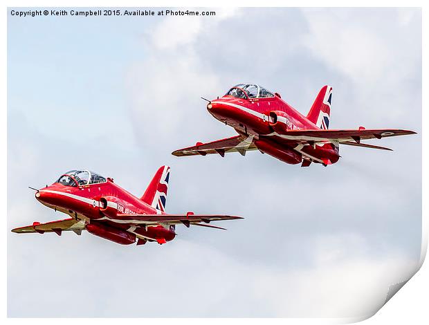 The Red Arrows - flying the flag. Print by Keith Campbell