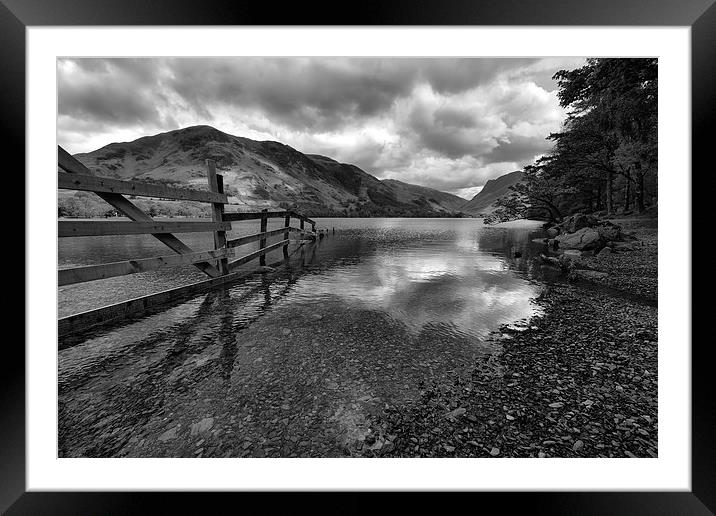  Mono Moody Sky Over Buttermere Framed Mounted Print by Gary Kenyon