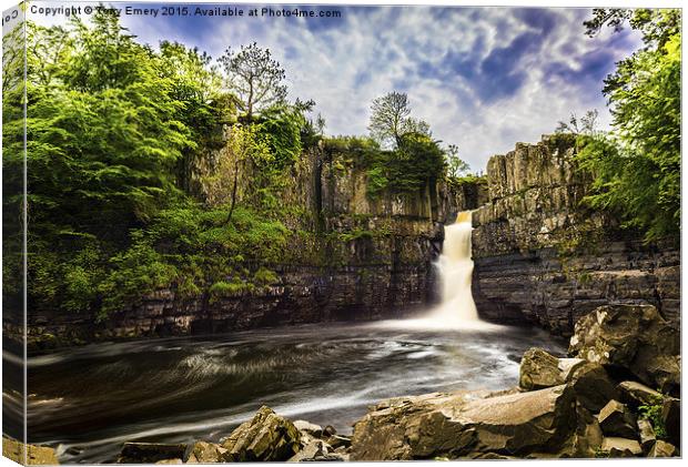  High Force Waterfall Canvas Print by Tony Emery