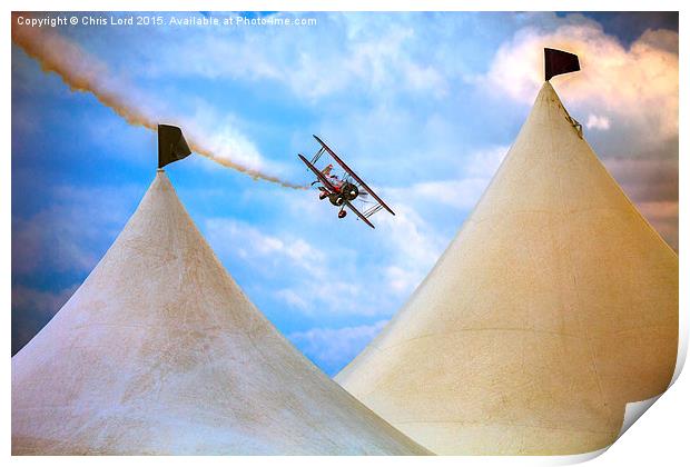 Screamin' Sasquatch Flying Circus Print by Chris Lord