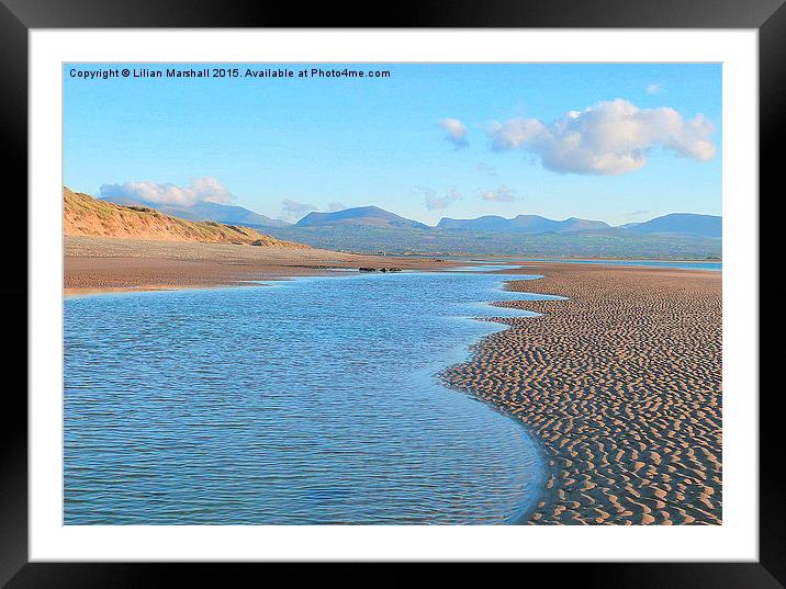  Newborough Beach. Anglesey. Framed Mounted Print by Lilian Marshall