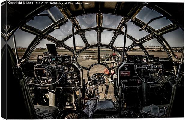 B-29 Superfortress "Fifi" - The Cockpit Canvas Print by Chris Lord