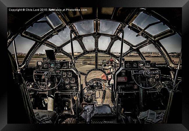 B-29 Superfortress "Fifi" - The Cockpit Framed Print by Chris Lord