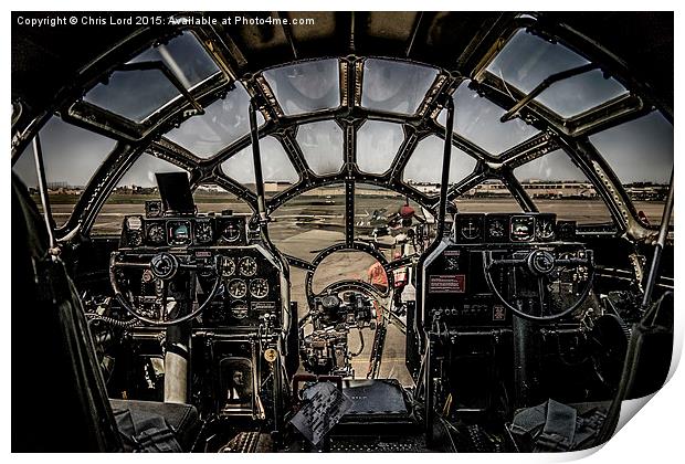 B-29 Superfortress "Fifi" - The Cockpit Print by Chris Lord