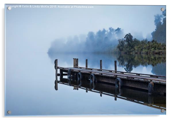  Mist, Lake Mapourika, New Zealand Acrylic by Colin & Linda McKie